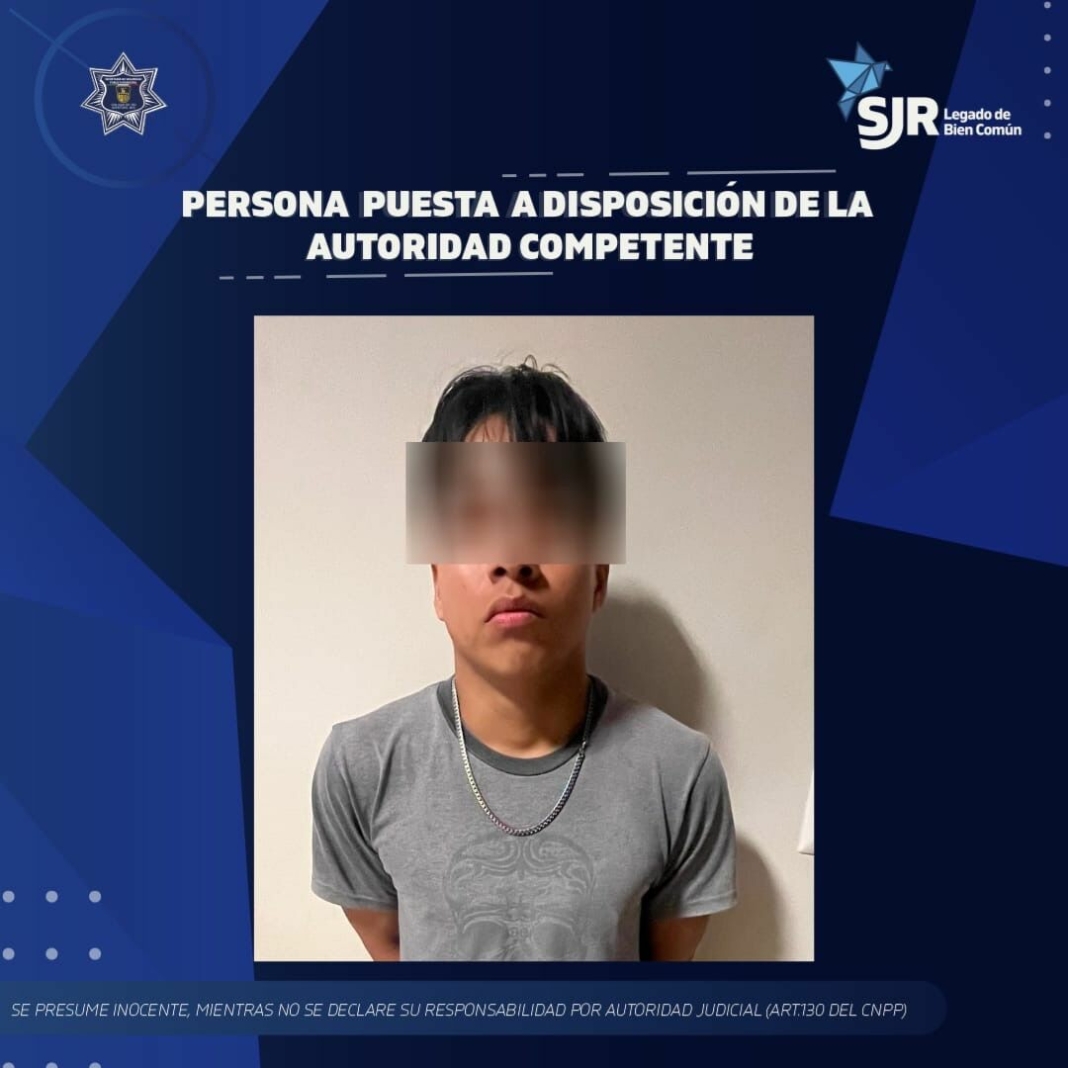 Elementos de la SSPM-SJR detienen a una persona por presunta violación