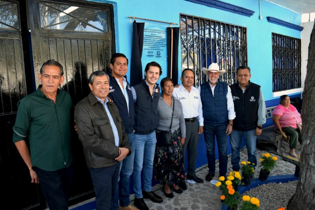 Entrega Municipio de Querétaro rehabilitación de la Casa Ejidal en Montenegro