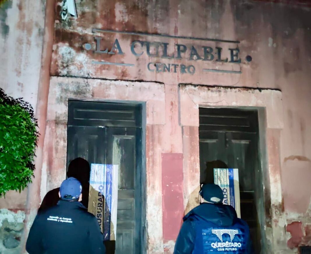 Clausura Municipio de Querétaro antro a traves del uso de app Cierre Digital Borrador automático